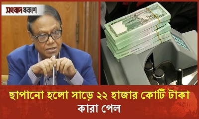 যে কারণে ছাপানো হলো সাড়ে ২২ হাজার কোটি টাকা