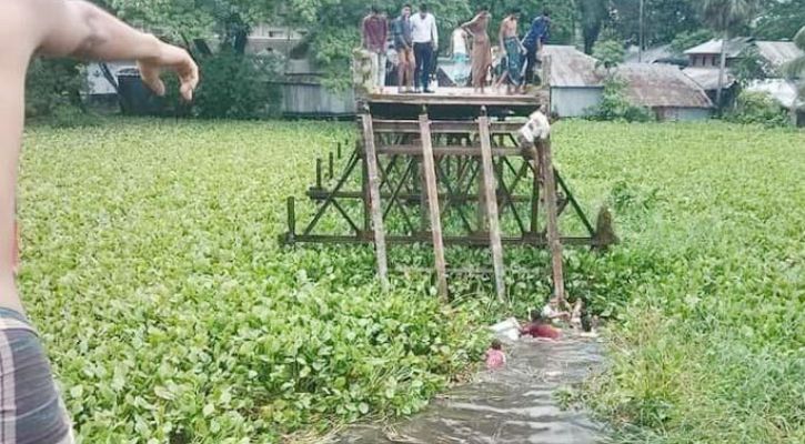 বিয়ের বরযাত্রীদের গাড়ি কেন নড়বড়ে সেতুতে