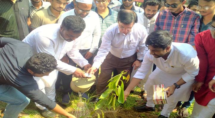 শাবিপ্রবিতে ছাত্রলীগের উদ্যোগে বৃক্ষরোপণ কর্মসূচির উদ্বোধন