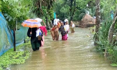 নোয়াখালীতে ফের বন্যা পরিস্থিতির অবনতি