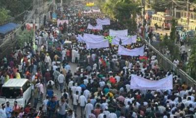 শোভাযাত্রায় নেতাকর্মীদের ঢলে থমকে গেল রাজধানী