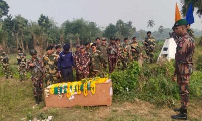 বিএসএফের গুলিতে নিহত বিজিবি সিপাহির মরদেহ হস্তান্তর