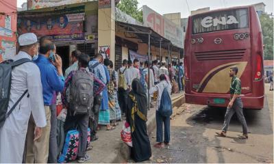 দূরপাল্লার বাসে মহাখালী থেকে কাকলী যাত্রী তোলা বন্ধ