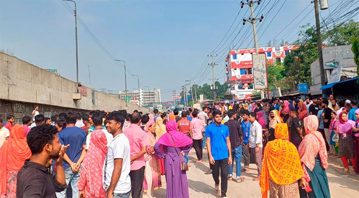 আশুলিয়ায় ত্রিমুখী সংঘর্ষে নারী শ্রমিক নিহত