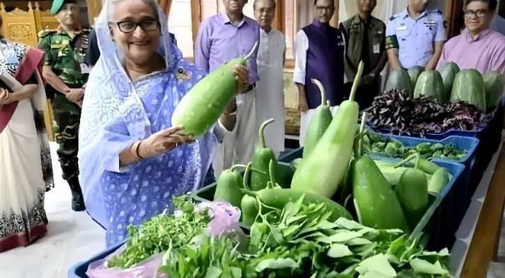 গণভবনের শাক-সবজি পেলেন কৃষক লীগ নেতারা