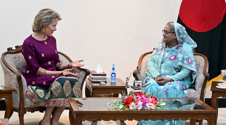 প্রধানমন্ত্রীর সঙ্গে বেলজিয়ামের রানির সৌজন্য সাক্ষাৎ