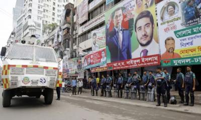 মহাসমাবেশ ঘিরে নয়াপল্টনে সতর্ক অবস্থানে পুলিশ