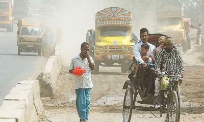 দূষিত শহরের তালিকায় ফের শীর্ষে ঢাকা