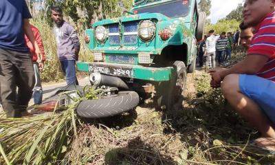 সাজেকে চাঁদের গাড়ি-মোটরসাইকেল সংঘর্ষে পর্যটকের মৃত্যু